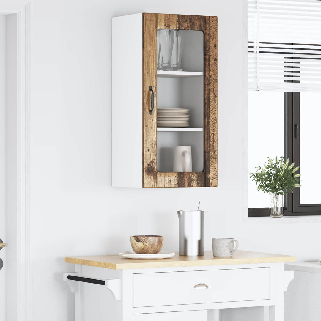 Væglågskab PORTO Gammelt træ 40 x 31 x 80 cm Konstrueret træ