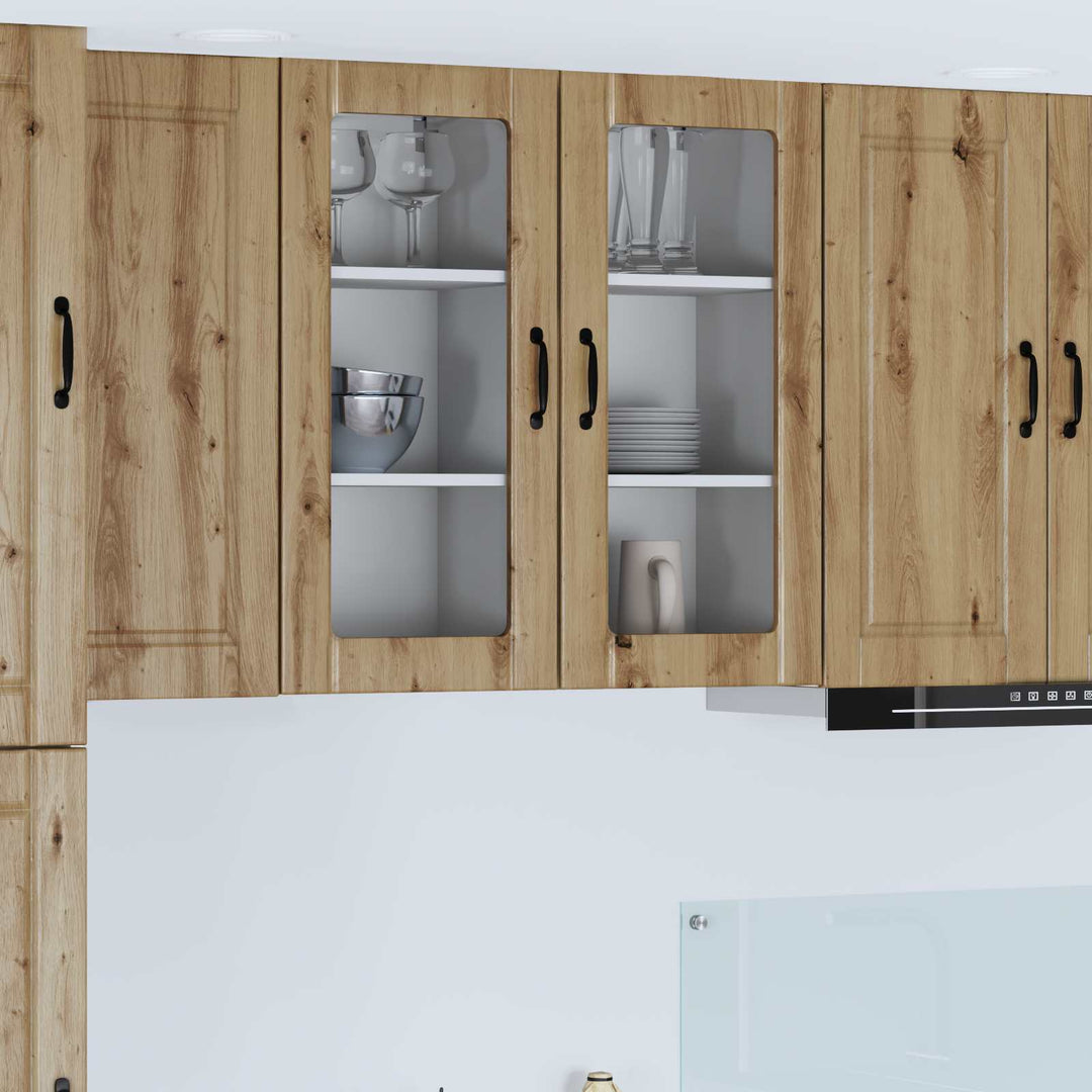 Væglågskab PORTO 2 pcs Artisan Egetræ Konstrueret træ