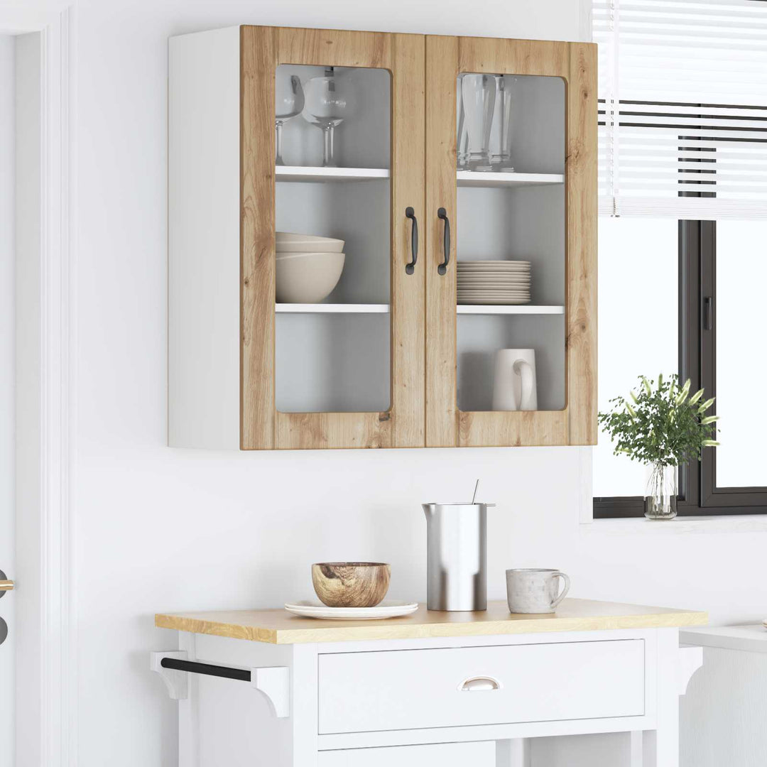 Væglågskab PORTO 2 pcs Artisan Egetræ Konstrueret træ