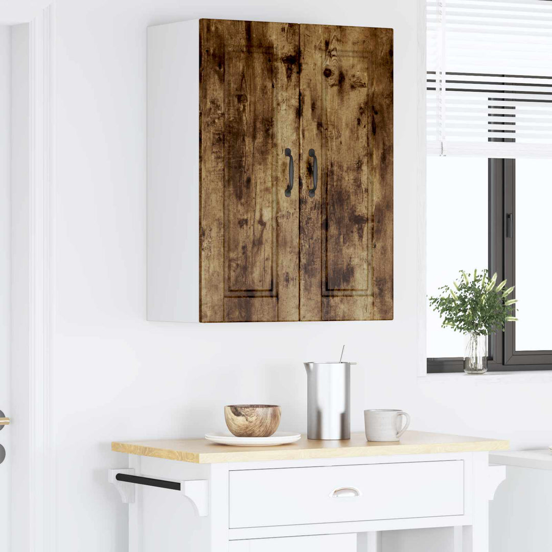 Vægskab PORTO 2 pcs Røget eg 30 x 31 x 80 cm Konstrueret træ