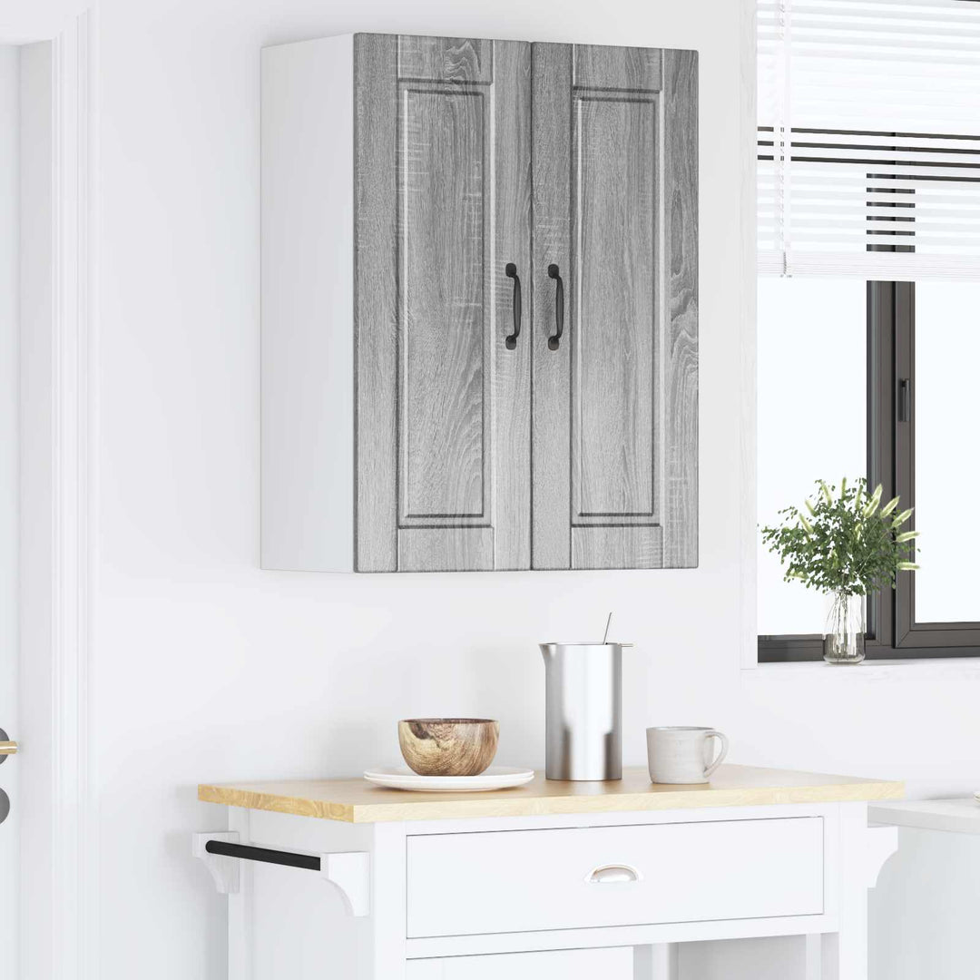 Vægskab PORTO 2 pcs Grå Sonoma 30 x 31 x 80 cm Konstrueret træ