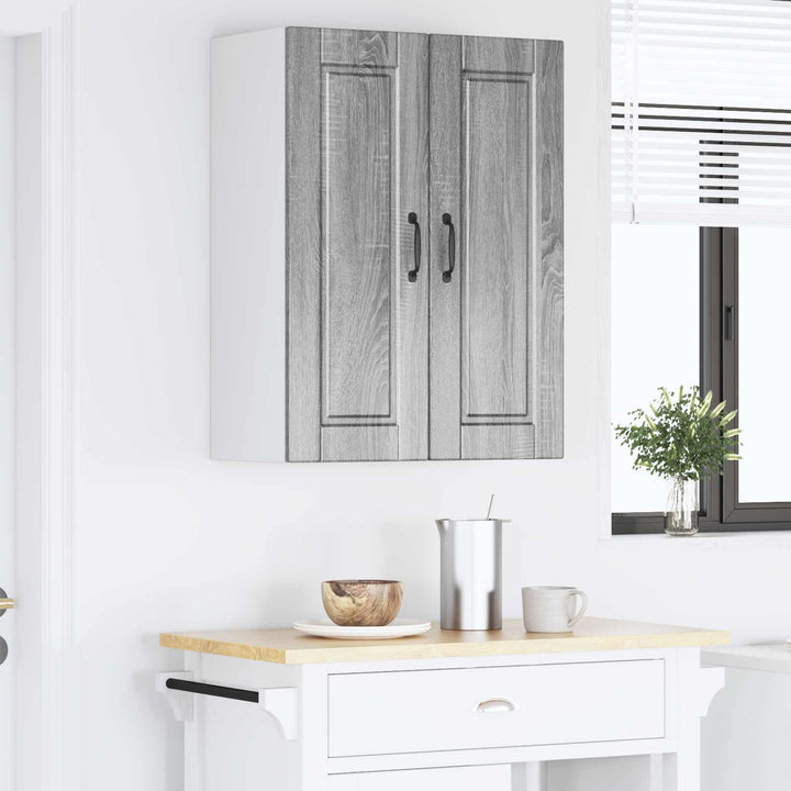 Vægskab PORTO 2 pcs Grå Sonoma 30 x 31 x 80 cm Konstrueret træ