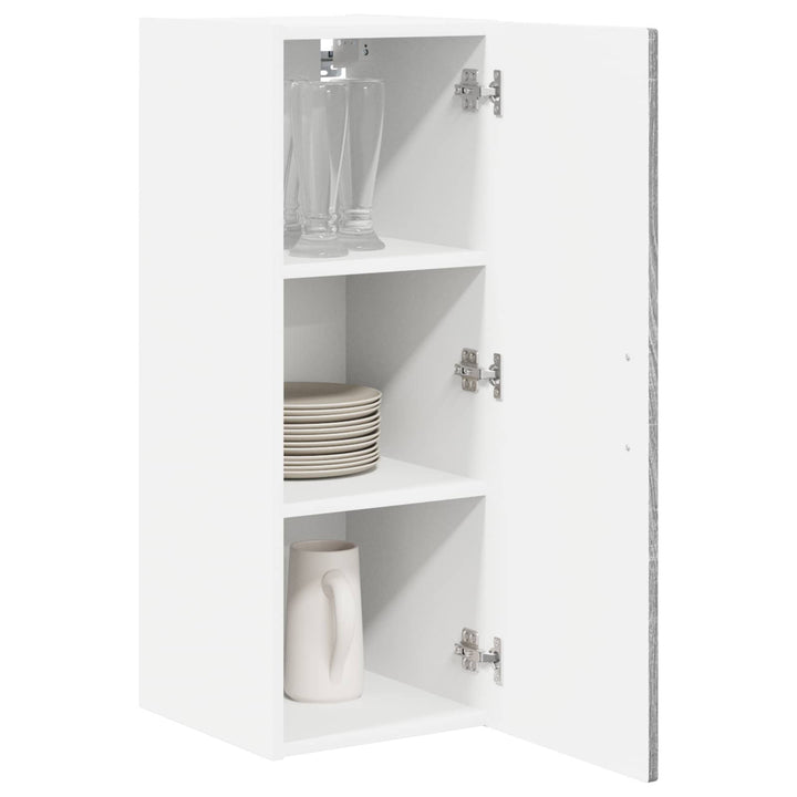 Vægskab PORTO 2 pcs Grå Sonoma 30 x 31 x 80 cm Konstrueret træ
