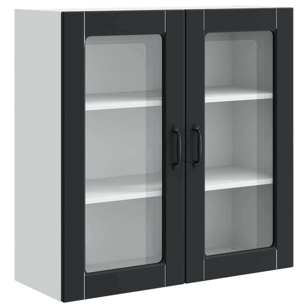 Væglågskab PORTO Sort 80 x 31 x 80 cm Konstrueret træ