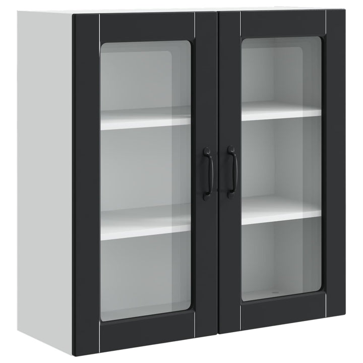 Væglågskab PORTO Sort 80 x 31 x 80 cm Konstrueret træ
