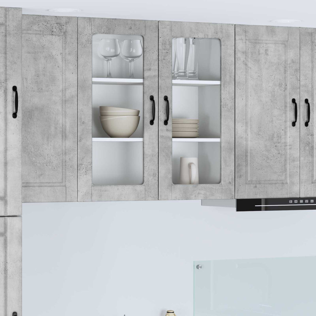 Væglågskab PORTO Beton Grå 80 x 31 x 80 cm Konstrueret træ