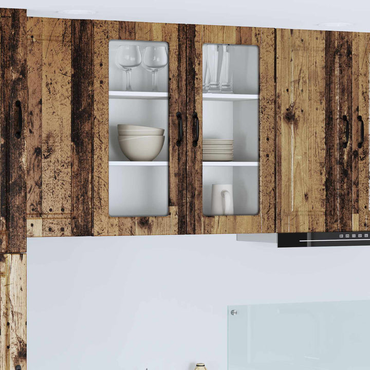 Væglågskab PORTO Gammelt træ 80 x 31 x 80 cm Konstrueret træ