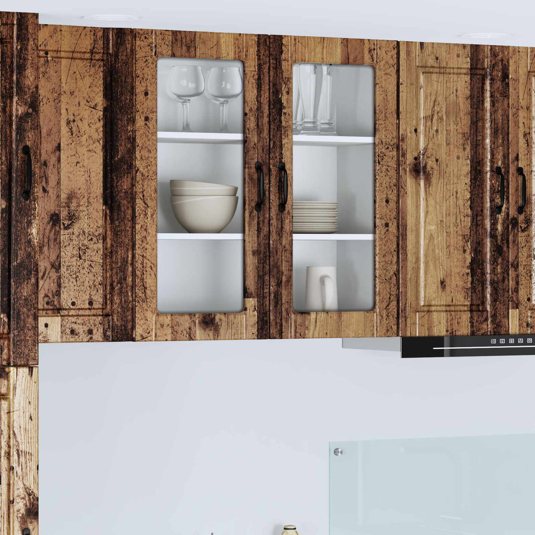 Væglågskab PORTO Gammelt træ 80 x 31 x 80 cm Konstrueret træ