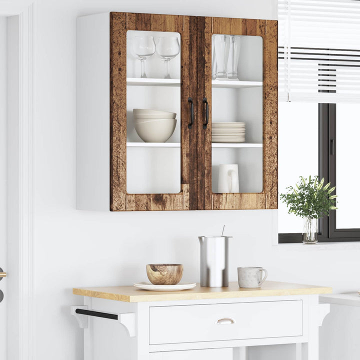 Væglågskab PORTO Gammelt træ 80 x 31 x 80 cm Konstrueret træ