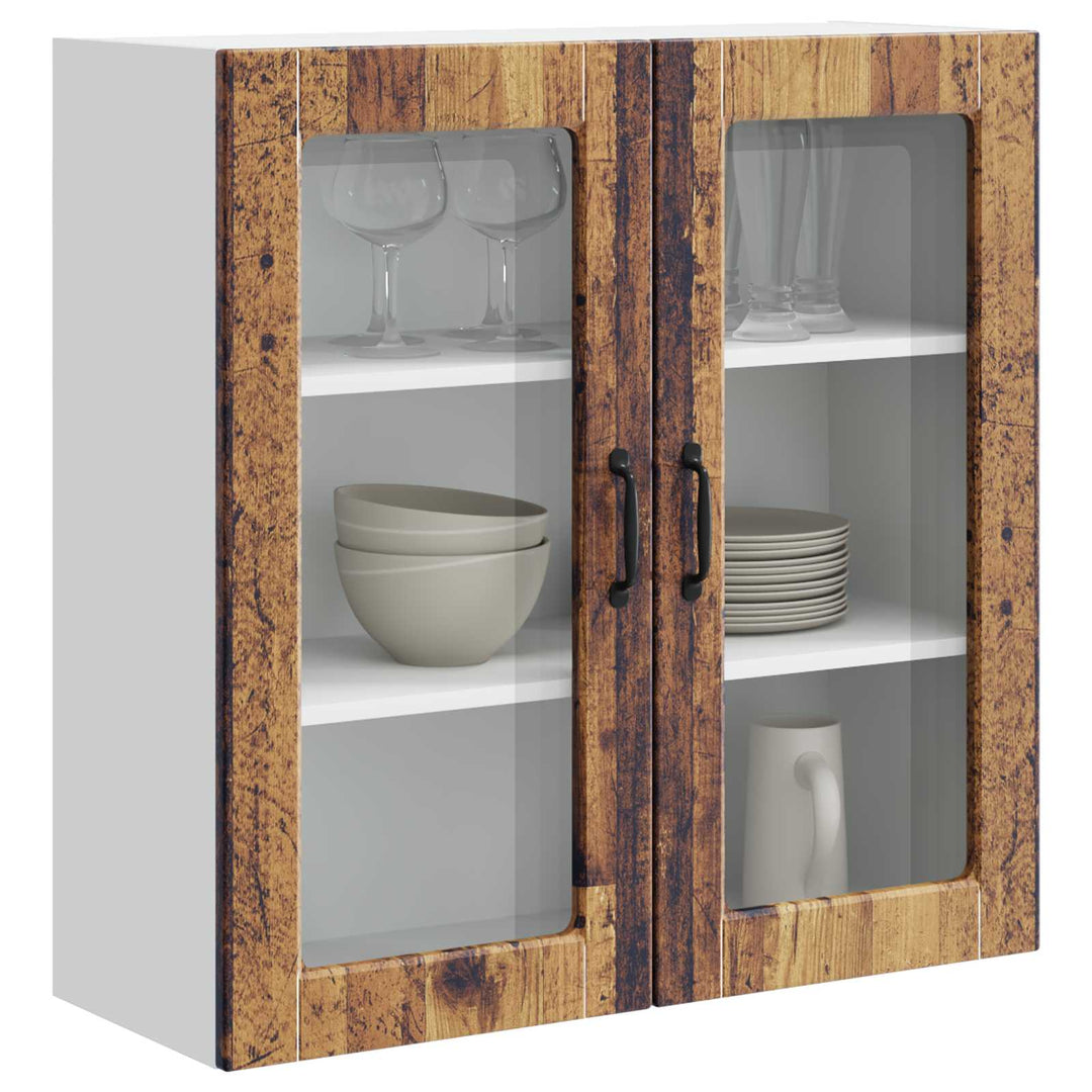 Væglågskab PORTO Gammelt træ 80 x 31 x 80 cm Konstrueret træ