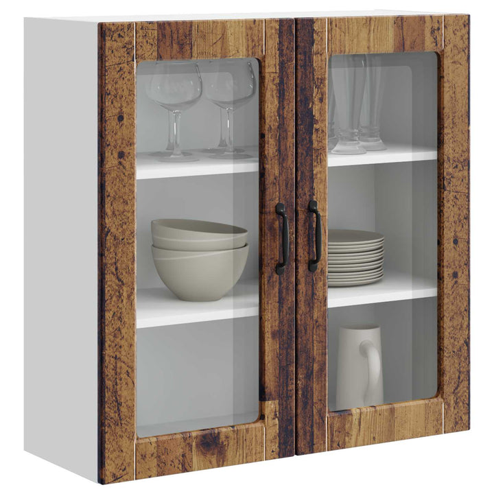 Væglågskab PORTO Gammelt træ 80 x 31 x 80 cm Konstrueret træ