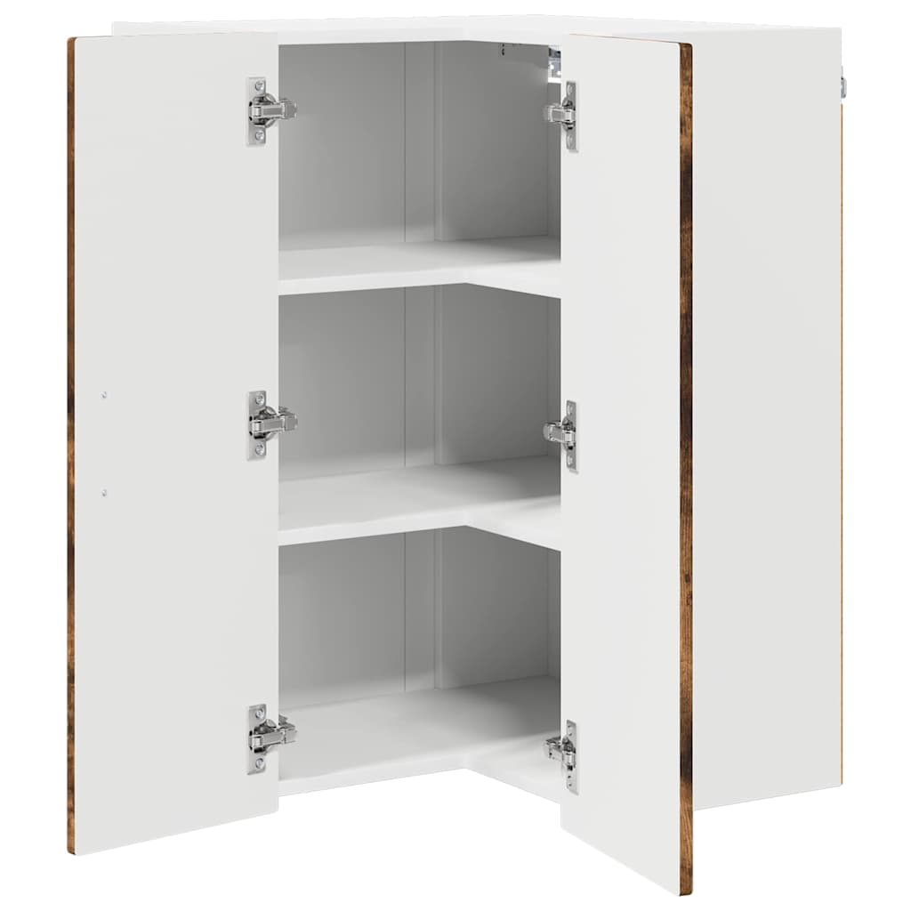 Væg hjørneskab PORTO Røget eg 57 x 57 x 80 cm Konstrueret træ