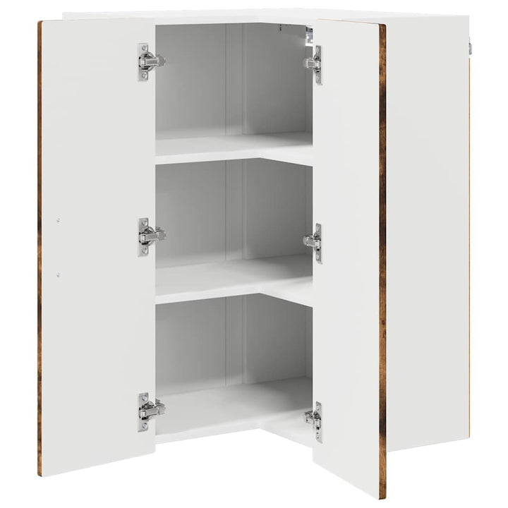 Væg hjørneskab PORTO Røget eg 57 x 57 x 80 cm Konstrueret træ