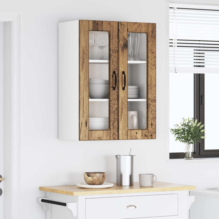 Væglågskab PORTO Gammelt træ 60 x 31 x 80 cm Konstrueret træ