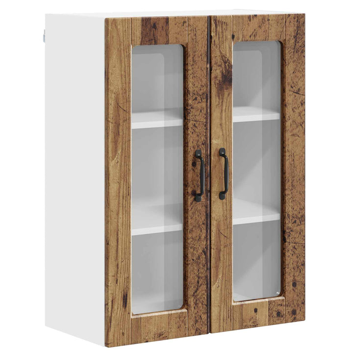 Væglågskab PORTO Gammelt træ 60 x 31 x 80 cm Konstrueret træ