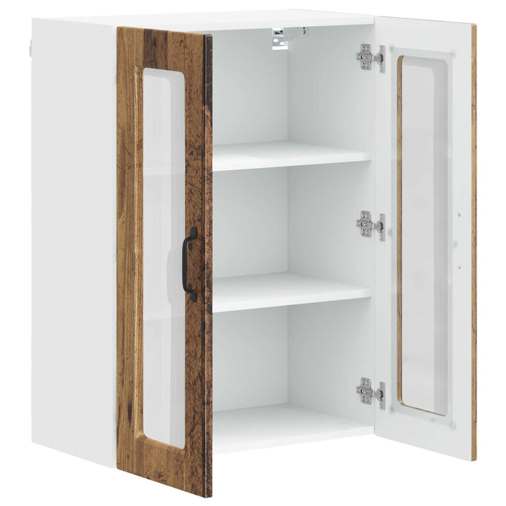 Væglågskab PORTO Gammelt træ 60 x 31 x 80 cm Konstrueret træ