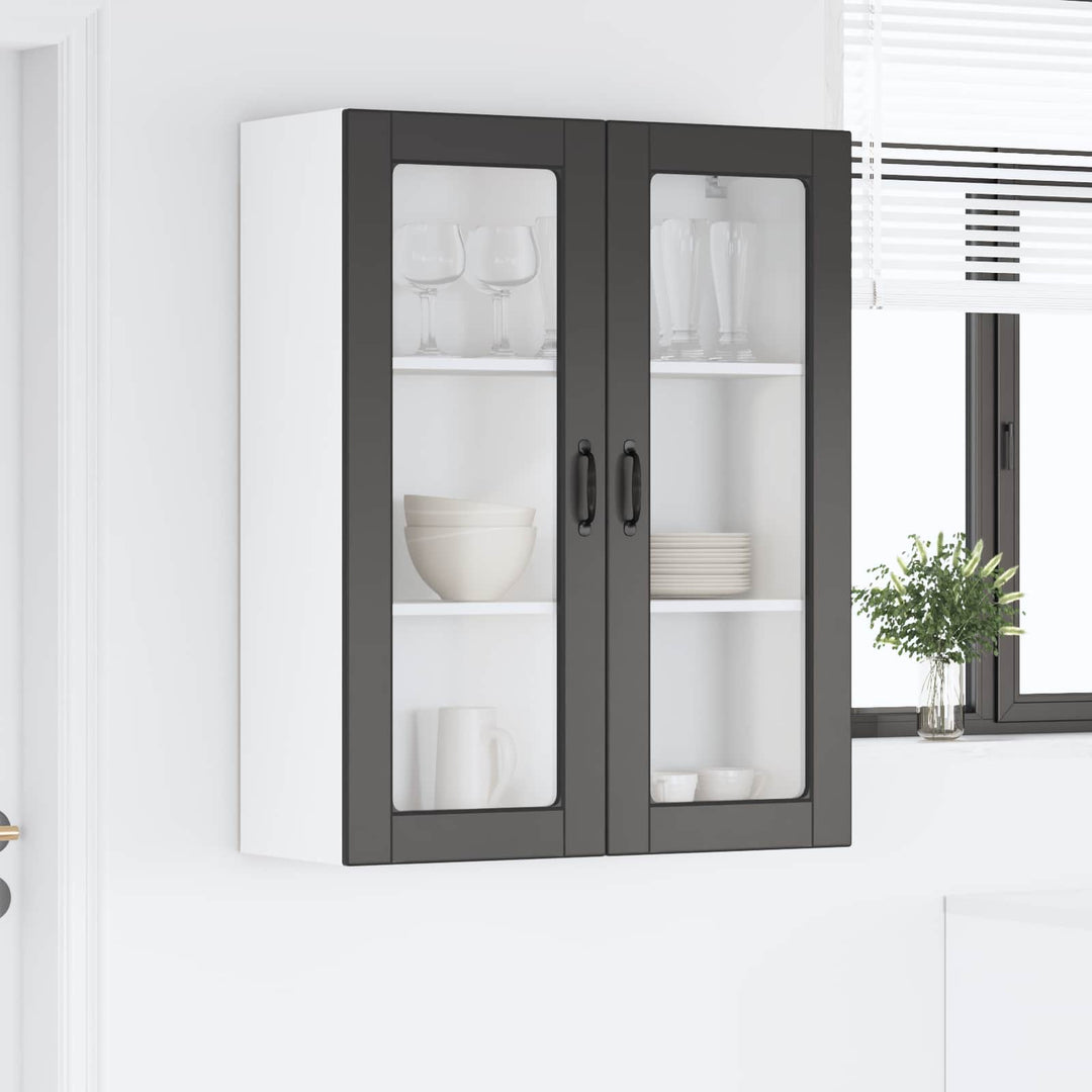 Væglågskab PORTO Sort 80 x 31 x 100 cm Konstrueret træ