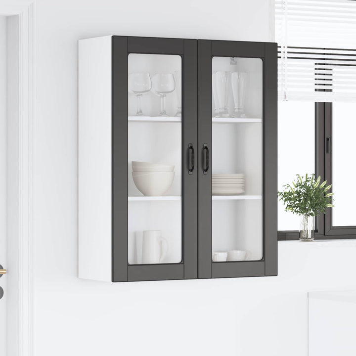 Væglågskab PORTO Sort 80 x 31 x 100 cm Konstrueret træ