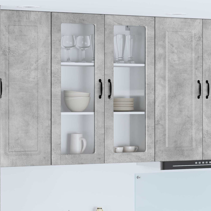 Væglågskab PORTO Beton Grå 80 x 31 x 100 cm Konstrueret træ
