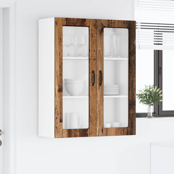 Væglågskab PORTO Gammelt træ 80 x 31 x 100 cm Konstrueret træ