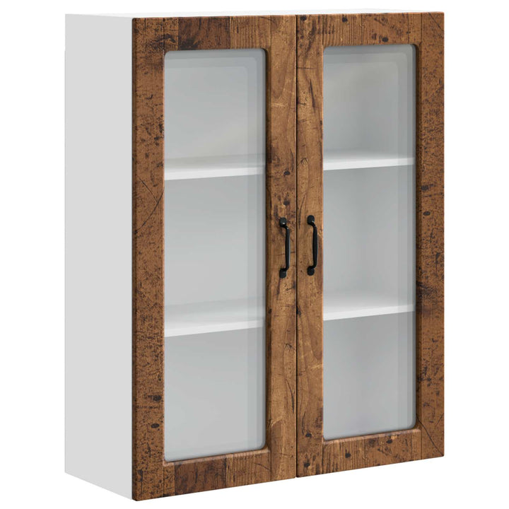Væglågskab PORTO Gammelt træ 80 x 31 x 100 cm Konstrueret træ