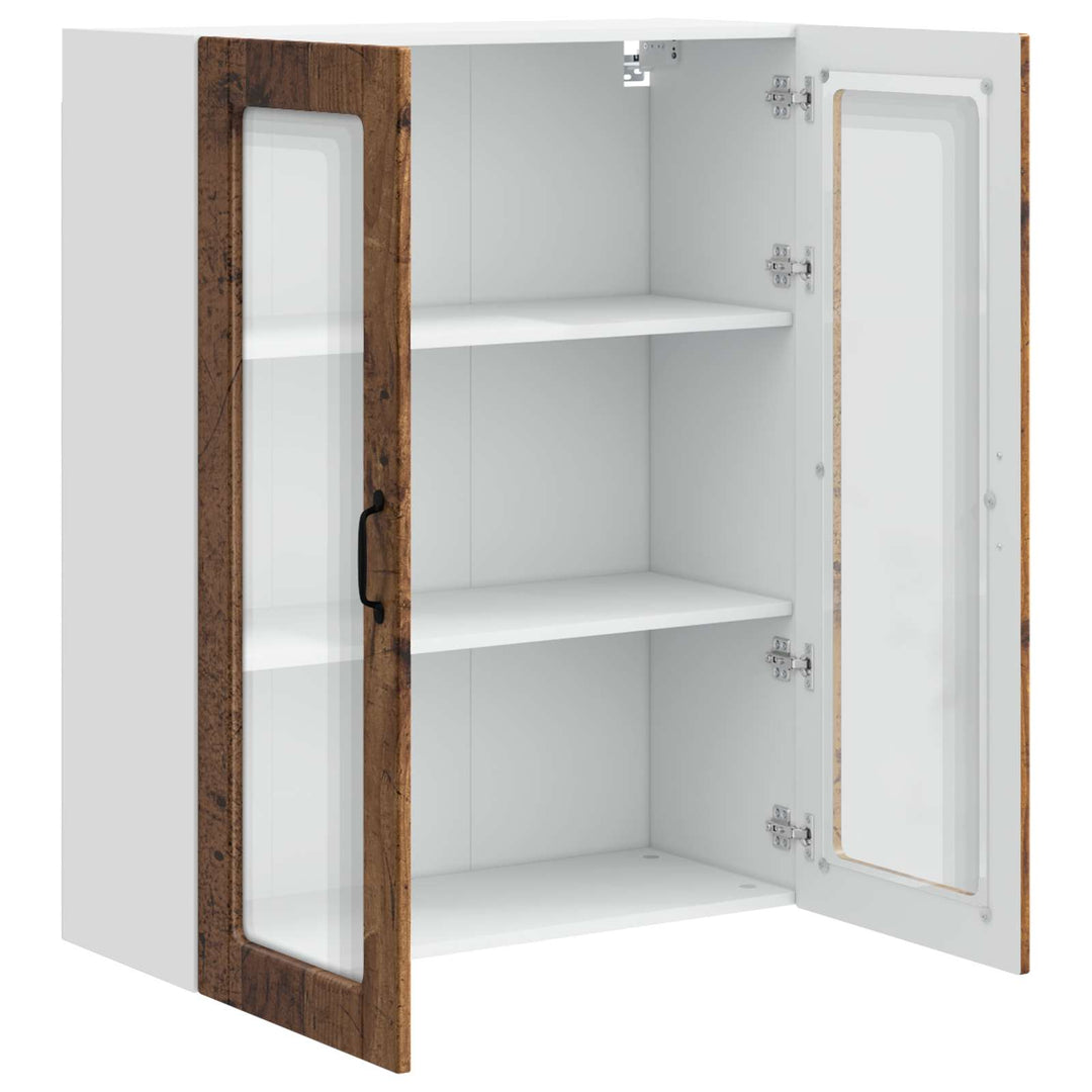 Væglågskab PORTO Gammelt træ 80 x 31 x 100 cm Konstrueret træ
