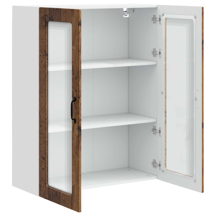 Væglågskab PORTO Gammelt træ 80 x 31 x 100 cm Konstrueret træ
