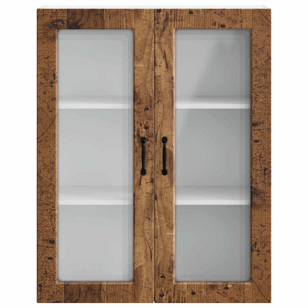 Væglågskab PORTO Gammelt træ 80 x 31 x 100 cm Konstrueret træ