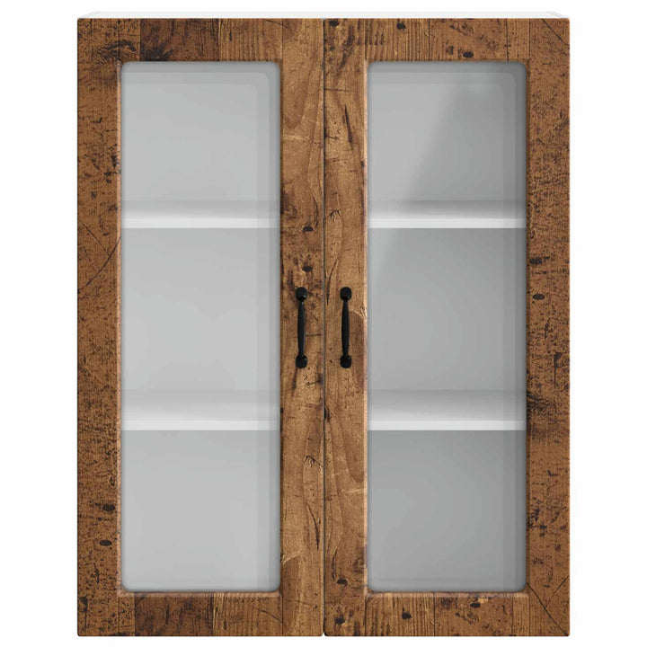 Væglågskab PORTO Gammelt træ 80 x 31 x 100 cm Konstrueret træ
