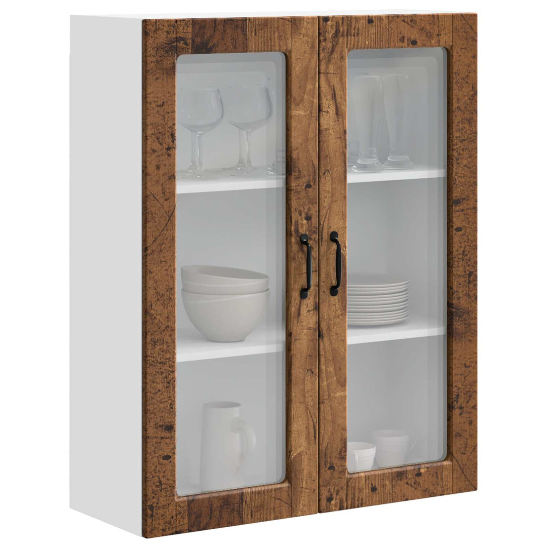 Væglågskab PORTO Gammelt træ 80 x 31 x 100 cm Konstrueret træ