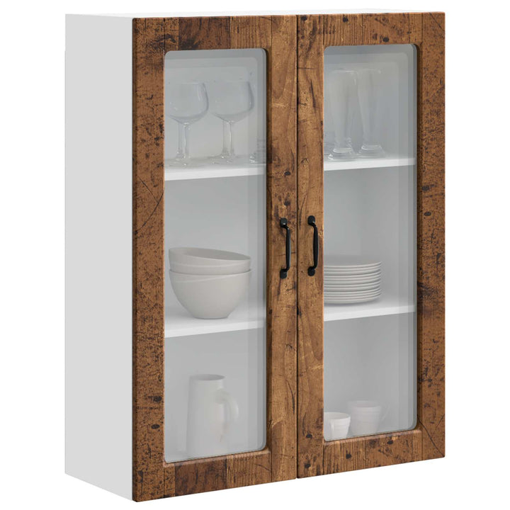 Væglågskab PORTO Gammelt træ 80 x 31 x 100 cm Konstrueret træ