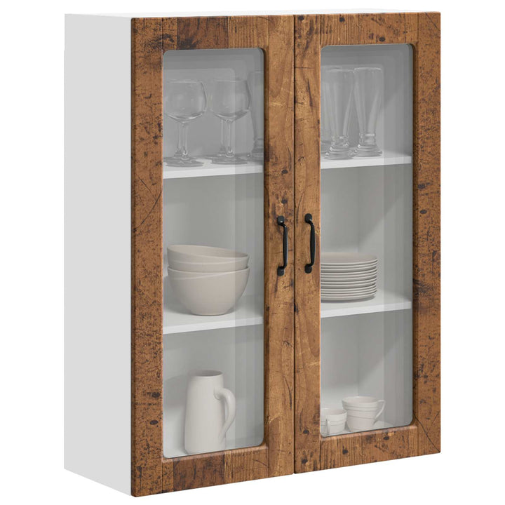 Væglågskab PORTO Gammelt træ 80 x 31 x 100 cm Konstrueret træ