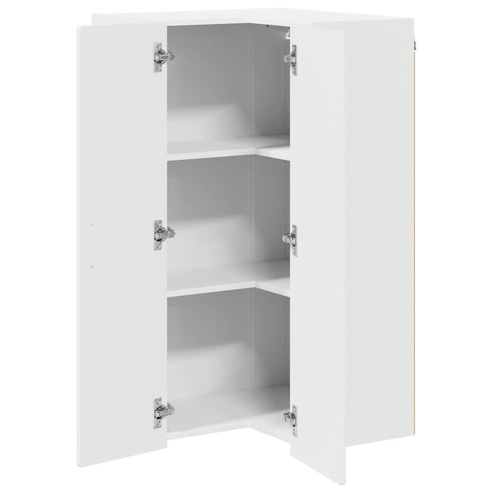 Væg hjørneskab PORTO Høj gloss hvid 57 x 57 x 100 cm