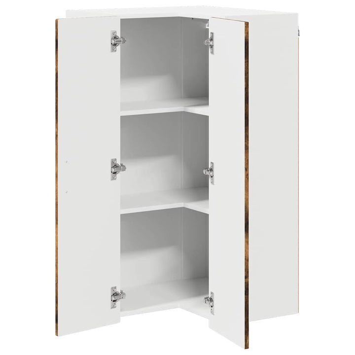Væg hjørneskab PORTO Røget eg 57 x 57 x 100 cm Konstrueret træ