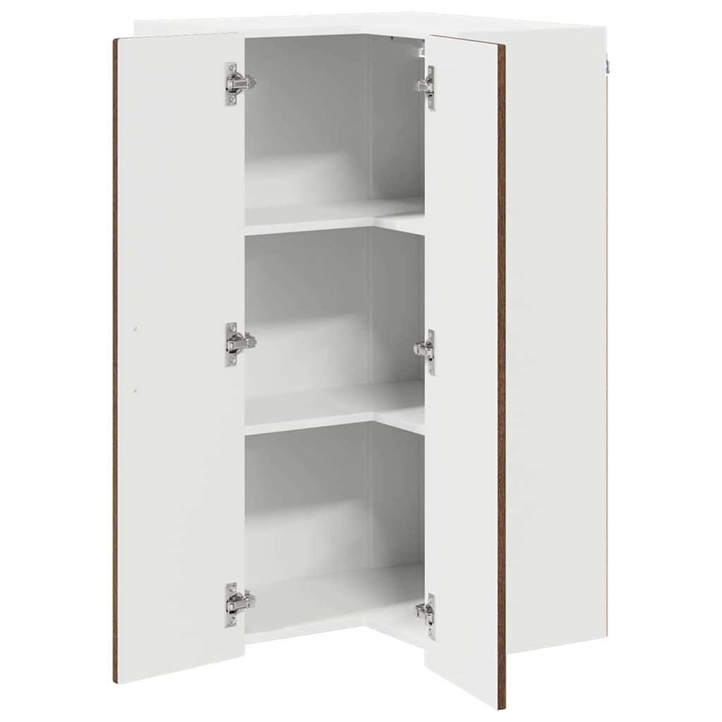 Væg hjørneskab PORTO Brun eg 57 x 57 x 100 cm Konstrueret træ