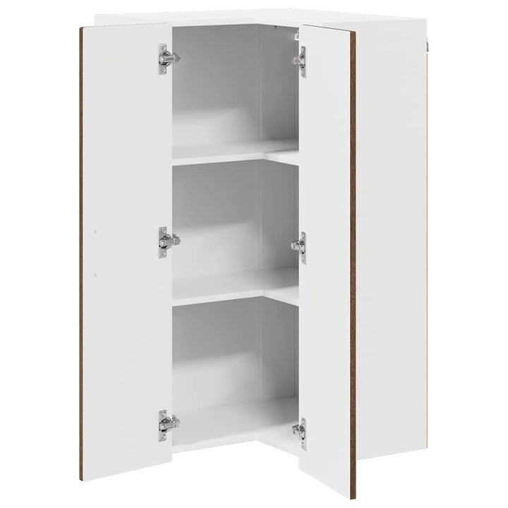 Væg hjørneskab PORTO Brun eg 57 x 57 x 100 cm Konstrueret træ