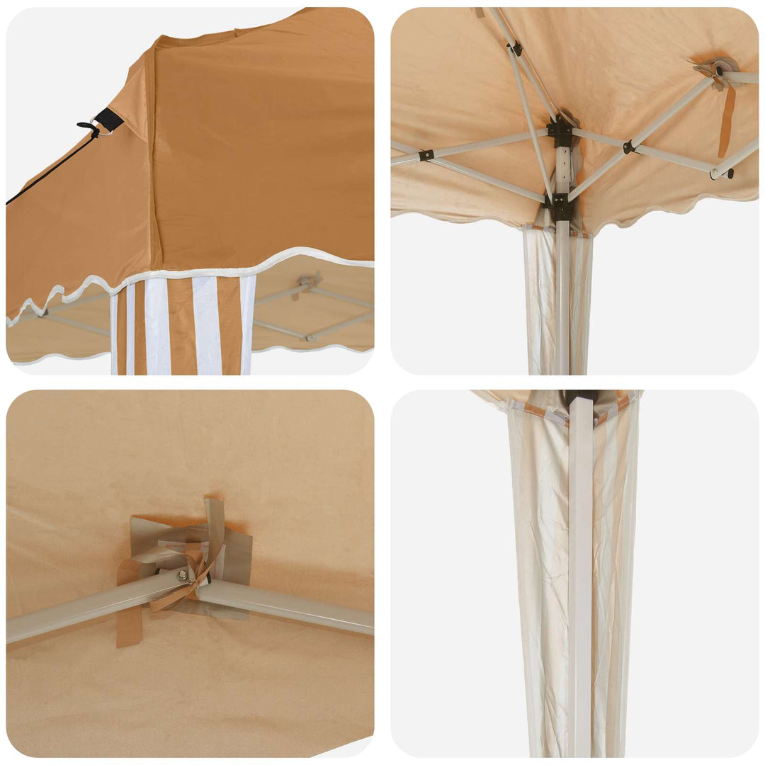 Pop-up Festtelt 195 x 195 x 245 cm Beige Oxford stof