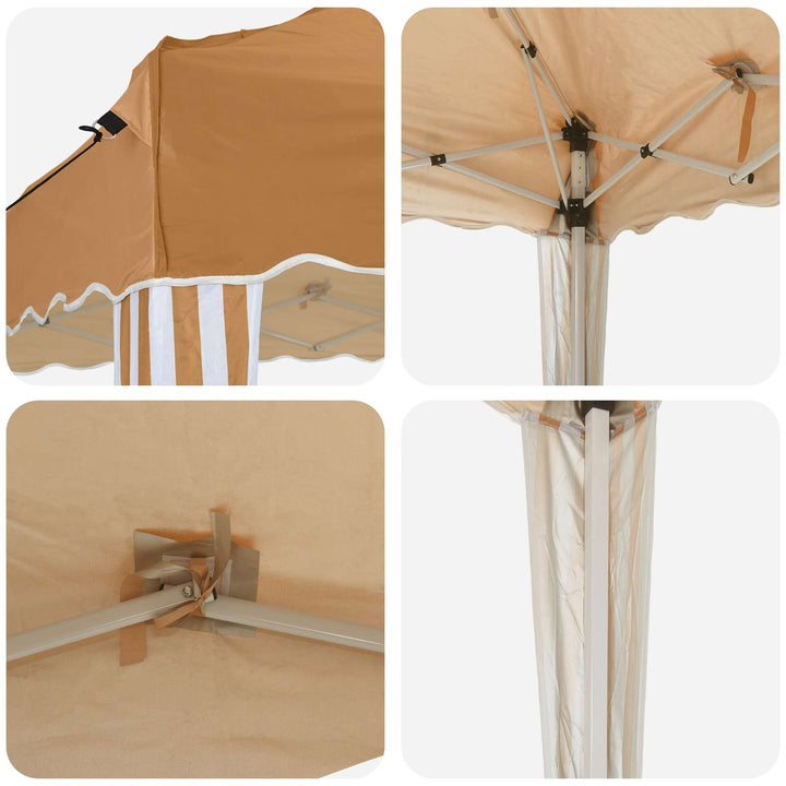 Pop-up Festtelt 195 x 195 x 245 cm Beige Oxford stof