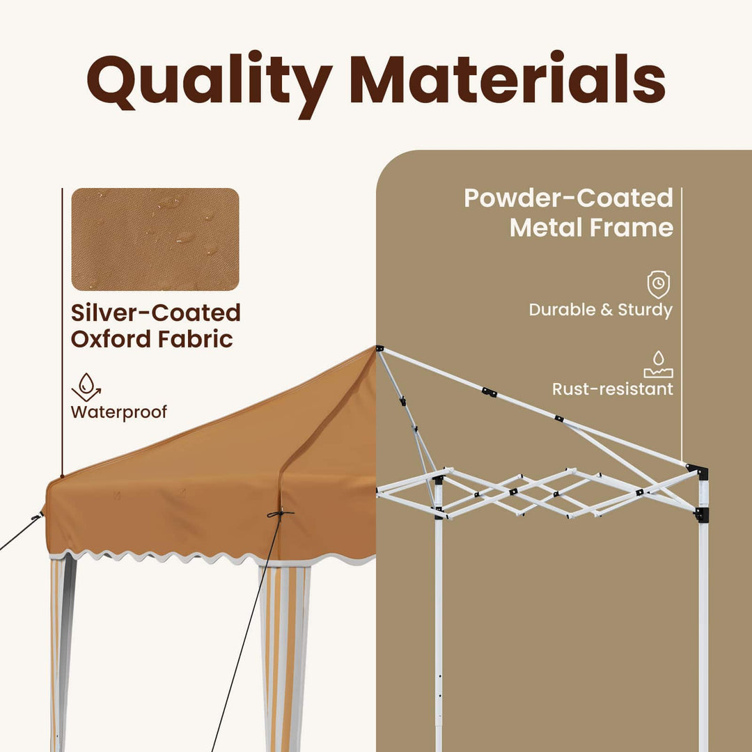 Pop-up Festtelt 195 x 195 x 245 cm Beige Oxford stof