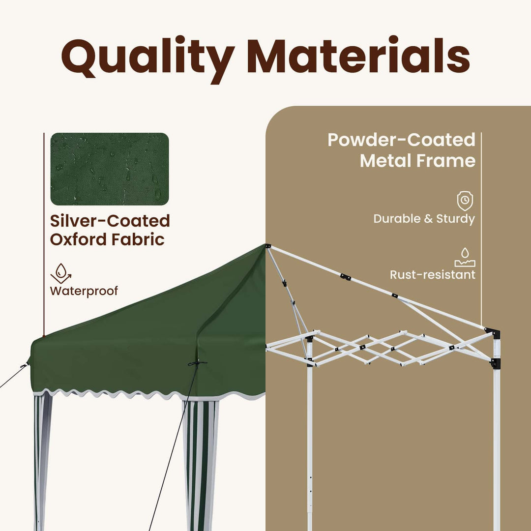 Pop-up Festtelt 195 x 195 x 245 cm Grøn Oxford stof