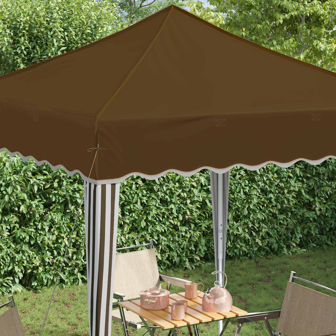 Pop-up Festtelt Gråbrun 195 x 195 x 245 cm Oxford stof