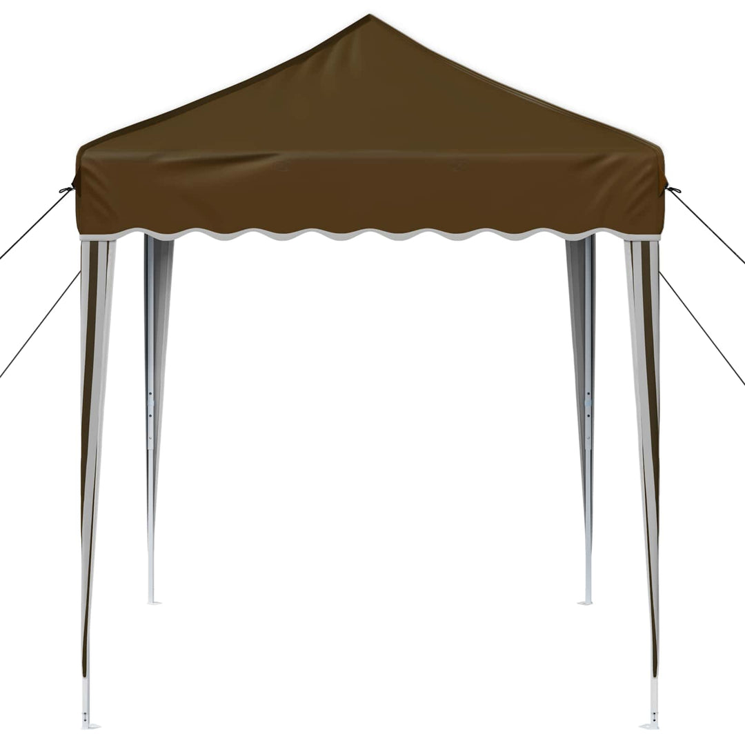 Pop-up Festtelt 195 x 195 x 245 cm Gråbrun Oxford stof