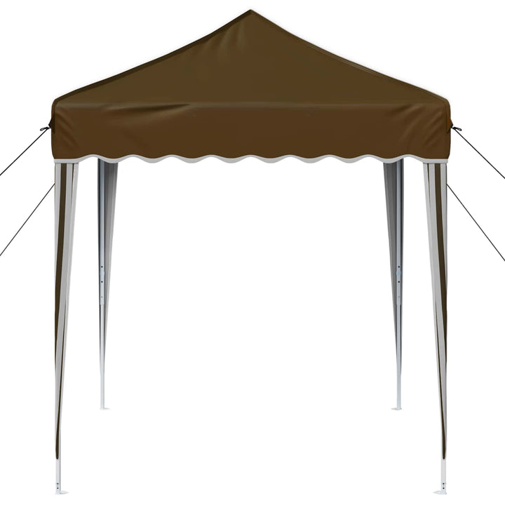 Pop-up Festtelt 195 x 195 x 245 cm Gråbrun Oxford stof