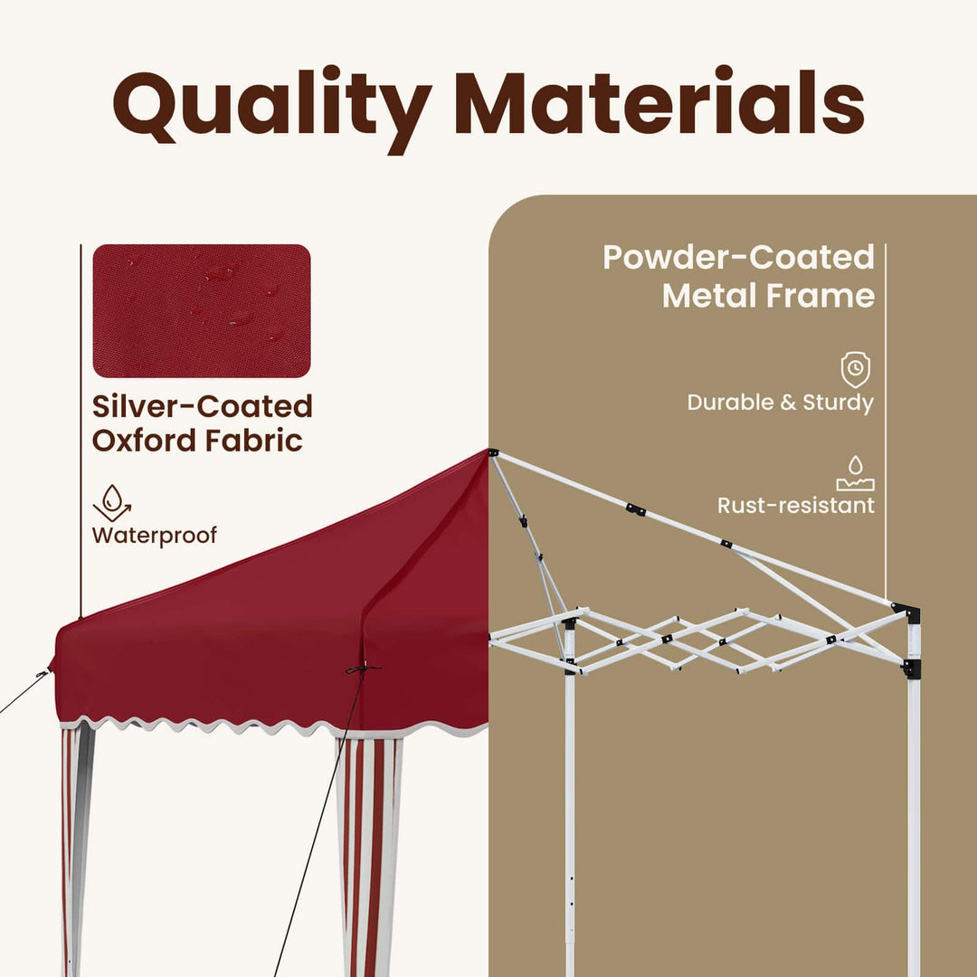 Pop-up Festtelt 195 x 195 x 245 cm Bordeaux Oxford stof