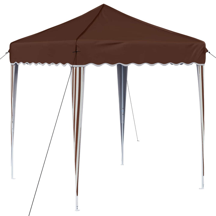 Pop-up Festtelt 195 x 195 x 245 cm Brun Oxford stof