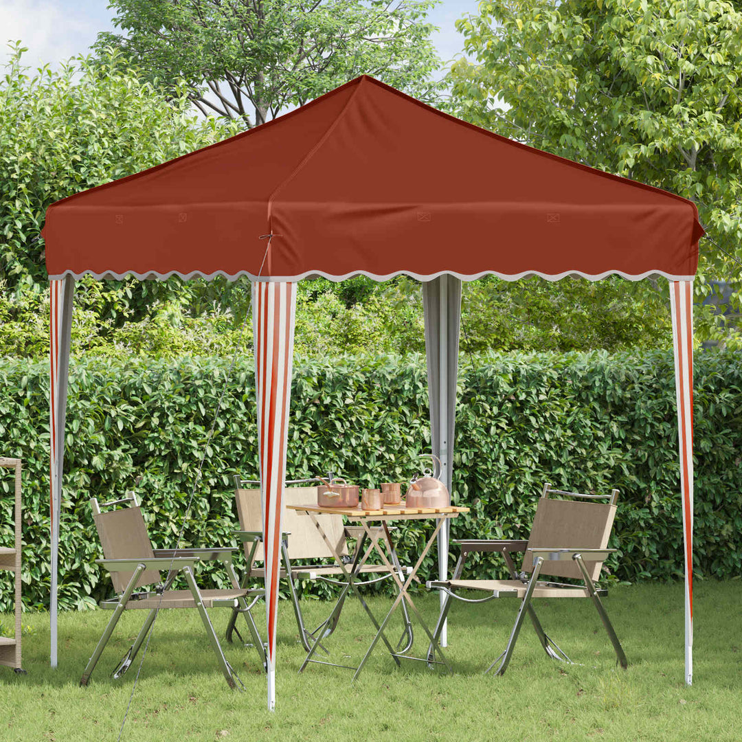 Pop-up Festtelt 195 x 195 x 245 cm Terrakotta Oxford stof
