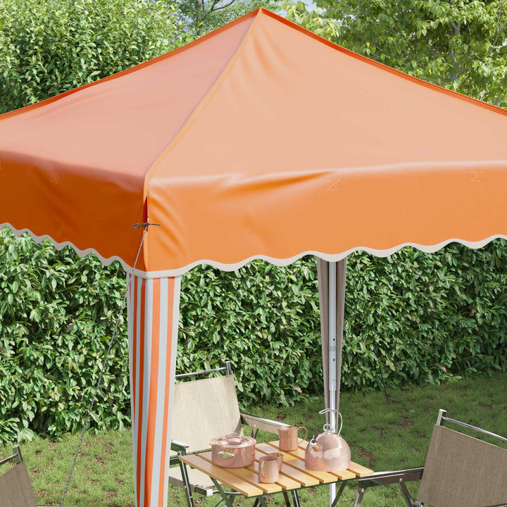 Pop-up Festtelt 195 x 195 x 245 cm Orange Oxford stof