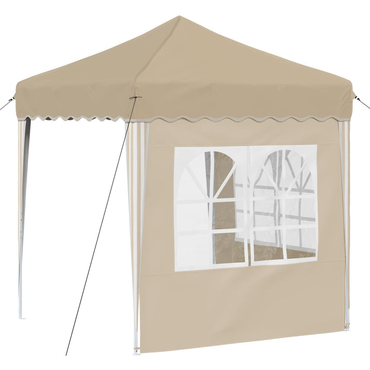 Pop-up Festtelt 195 x 195 x 245 cm Cremefarvet Oxford stof
