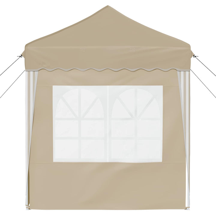 Pop-up Festtelt 195 x 195 x 245 cm Cremefarvet Oxford stof