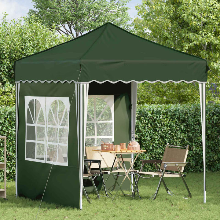 Pop-up Festtelt 195 x 195 x 245 cm Grøn Oxford stof